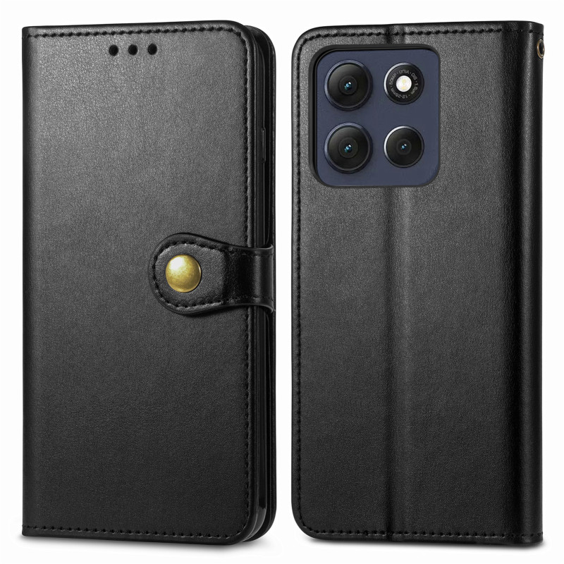 Housse Moto G77 / G67 Fermoir Doré