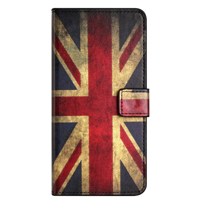 Housse Moto G77 / G67 Drapeau Anglais Vintage