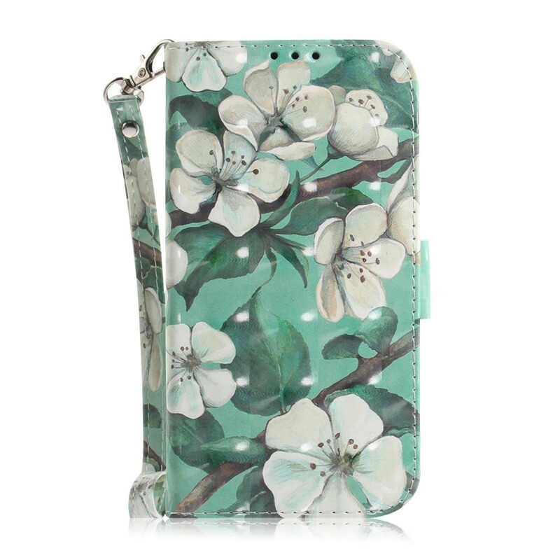 Housse Xiaomi Redmi Note 7 Branche en Fleurs à Lanière Housse Xiaomi Redmi Note 7 Branche en Fleurs à Lanière