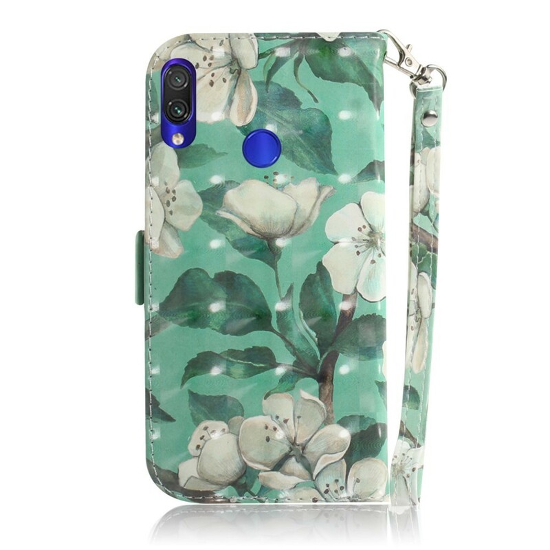 Housse Xiaomi Redmi Note 7 Branche en Fleurs à Lanière Housse Xiaomi Redmi Note 7 Branche en Fleurs à Lanière