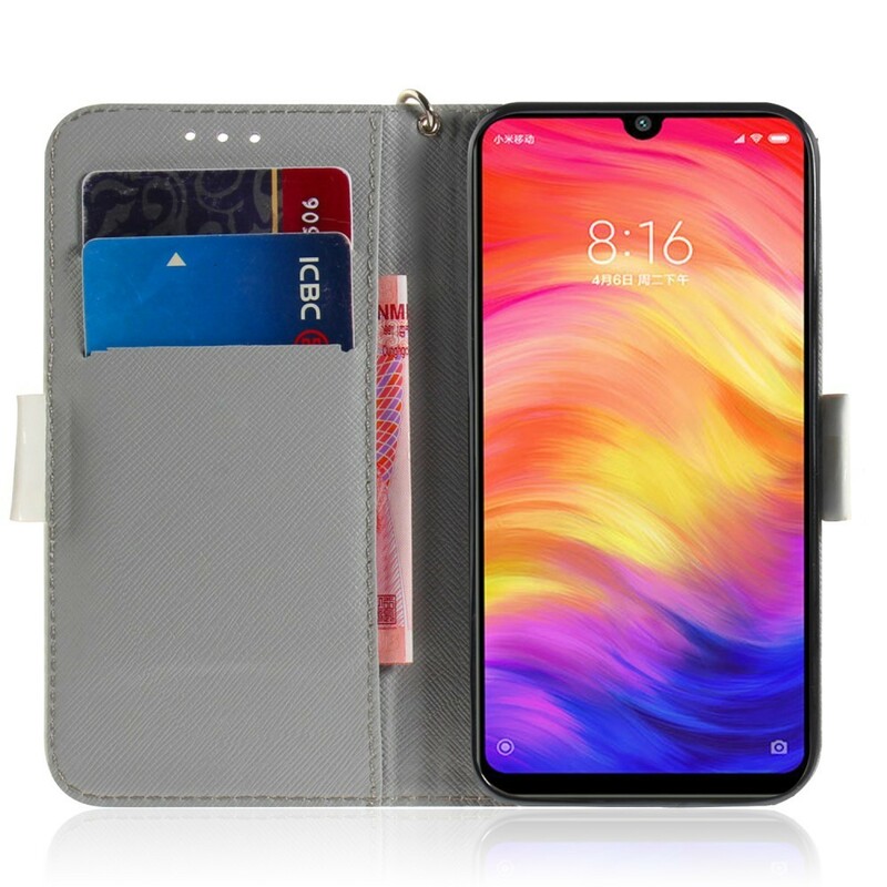 Housse Xiaomi Redmi Note 7 Branche en Fleurs à Lanière Housse Xiaomi Redmi Note 7 Branche en Fleurs à Lanière