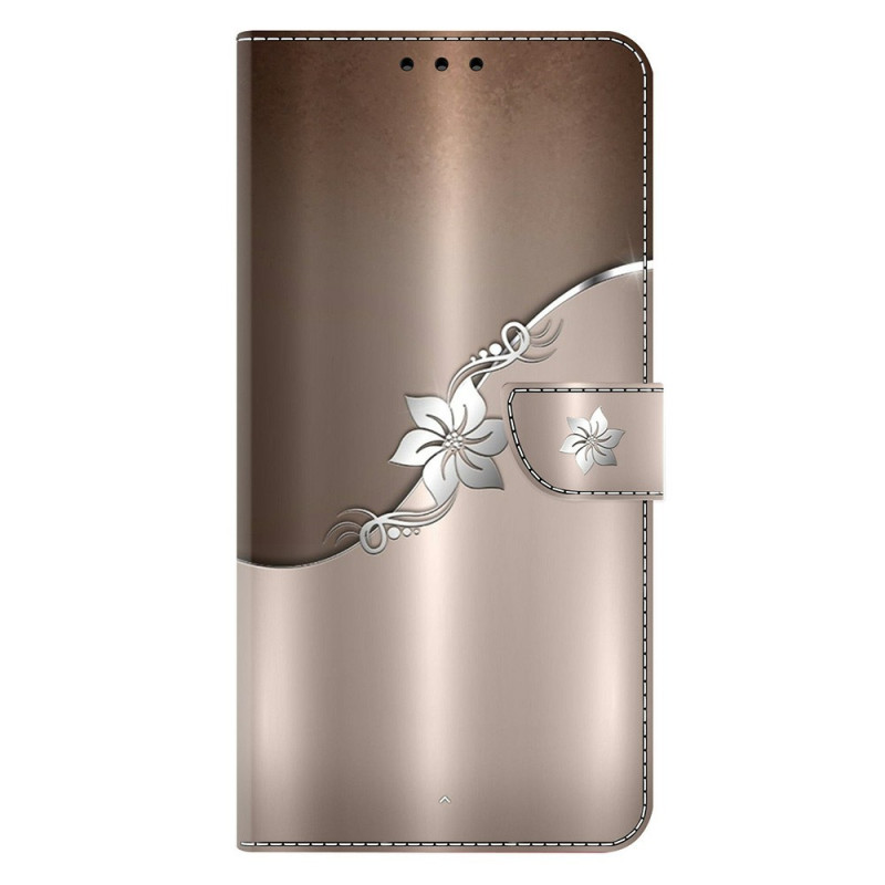 Housse Samsung Galaxy A27 5G Fleur Argentée