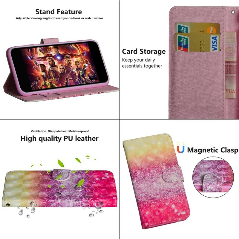 Housse Xiaomi Redmi Note 7 Dégradé Paillettes Magentas Housse Xiaomi Redmi Note 7 Dégradé Paillettes Magentas