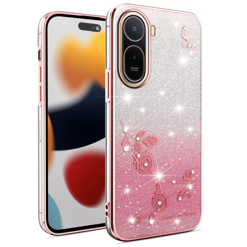 Coque Xiaomi Redmi A7 Pro Fleurs et Strass KADEM
