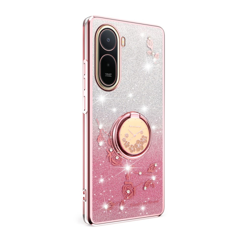 Coque Xiaomi Redmi A7 Pro Fleurs et Strass avec Support
