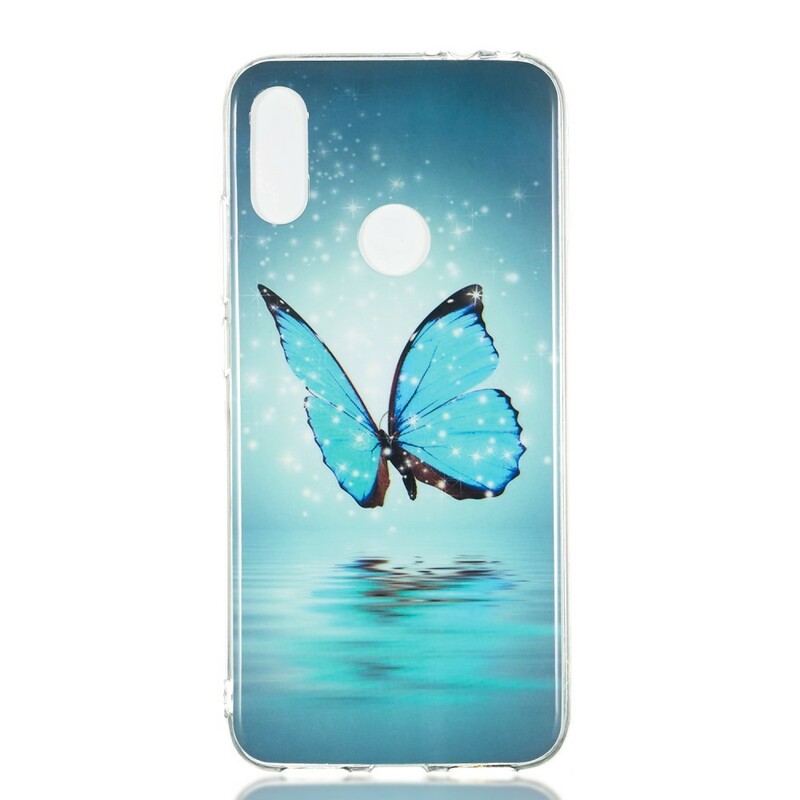Coque Xiaomi Redmi Note 7 Papillon Bleu Fluorescente - Ma Coque