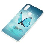 Coque Xiaomi Redmi Note 7 Papillon Bleu Fluorescente