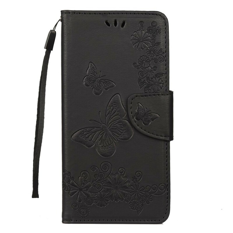 Housse Xiaomi Redmi Note 7 Splendides Papillons à Lanière