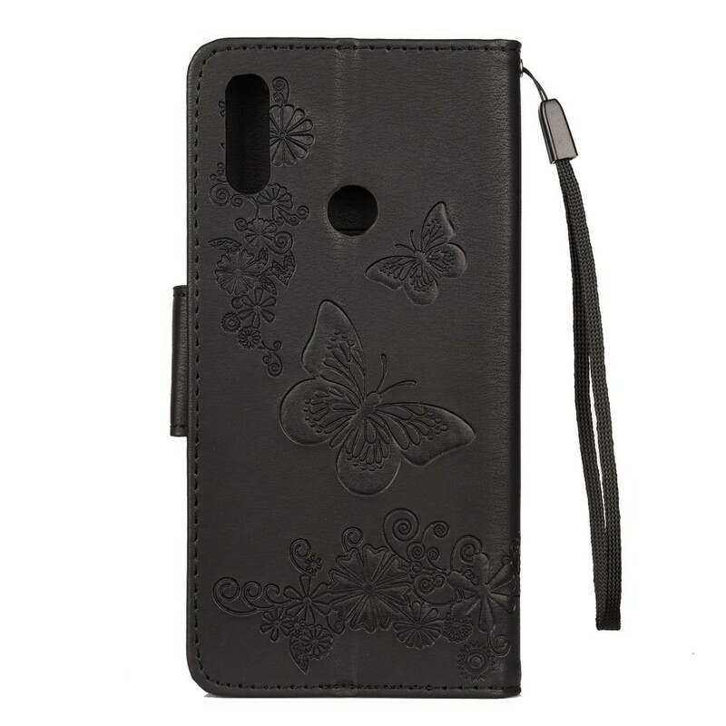 Housse Xiaomi Redmi Note 7 Splendides Papillons à Lanière
