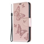 Housse Xiaomi Redmi Note 7 Papillons Imprimés à Lanière Housse Xiaomi Redmi Note 7 Papillons Imprimés à Lanière
