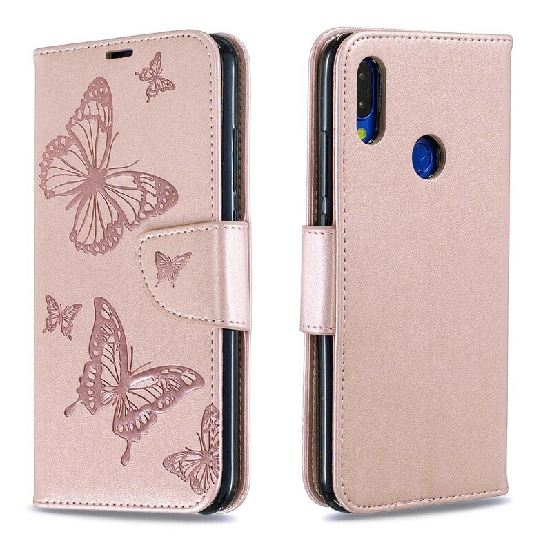 Housse Xiaomi Redmi Note 7 Papillons Imprimés à Lanière Housse Xiaomi Redmi Note 7 Papillons Imprimés à Lanière