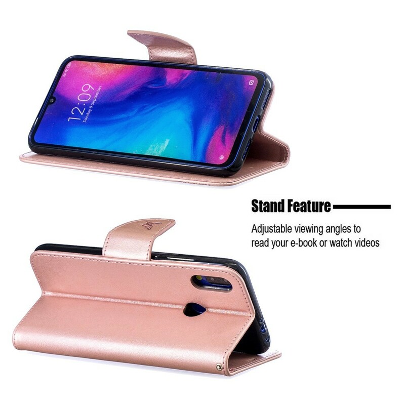 Housse Xiaomi Redmi Note 7 Papillons Imprimés à Lanière Housse Xiaomi Redmi Note 7 Papillons Imprimés à Lanière