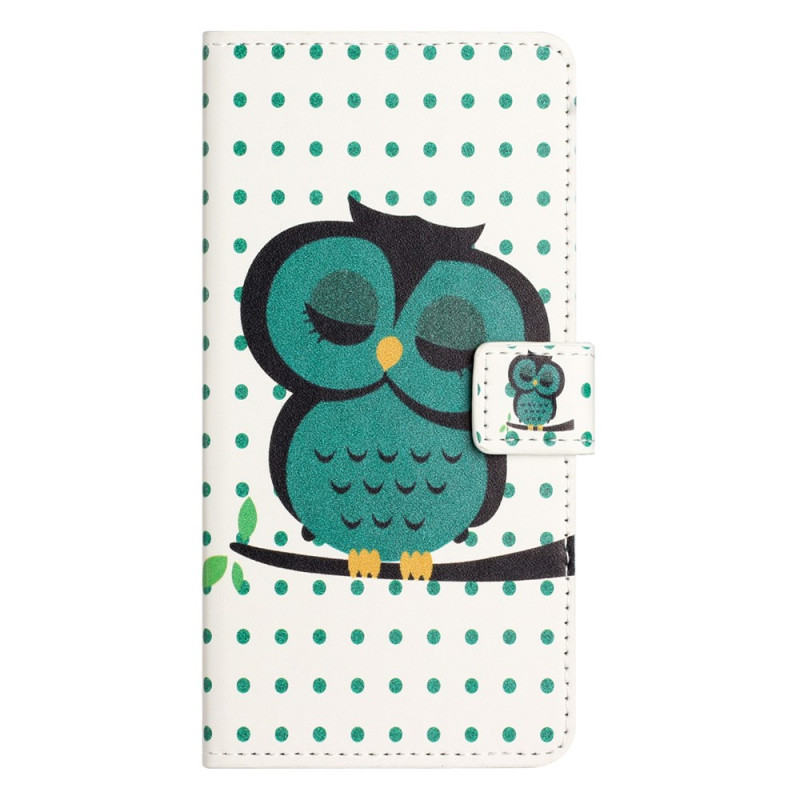 Housse Moto G67 Power / G57 Power Hibou Endormi