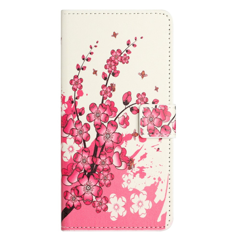 Housse Moto G67 Power / G57 Power Fleurs de Prunier