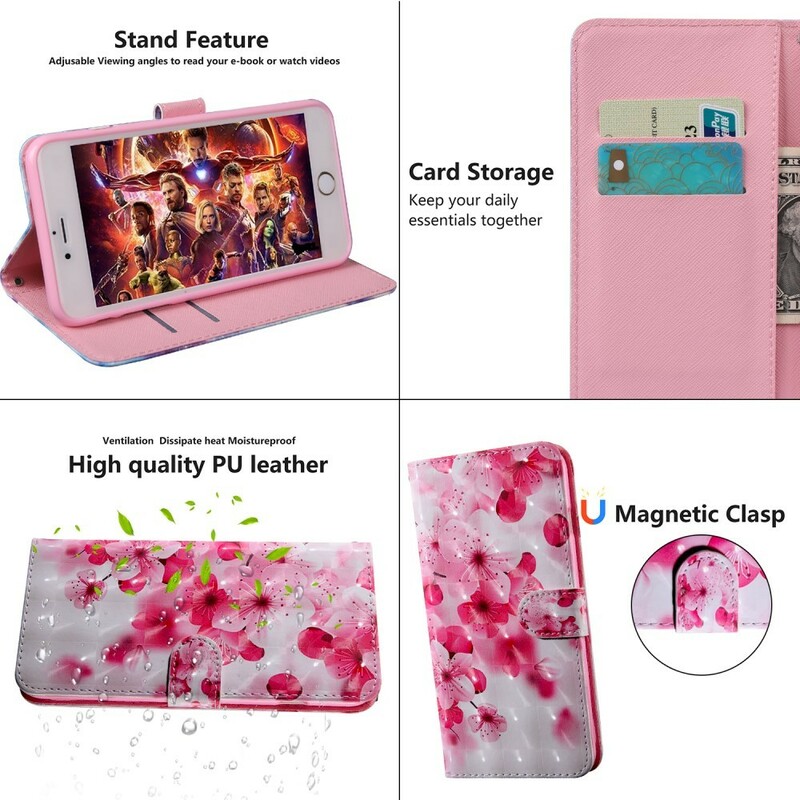 Housse Xiaomi Redmi Note 7 Fleurs Roses