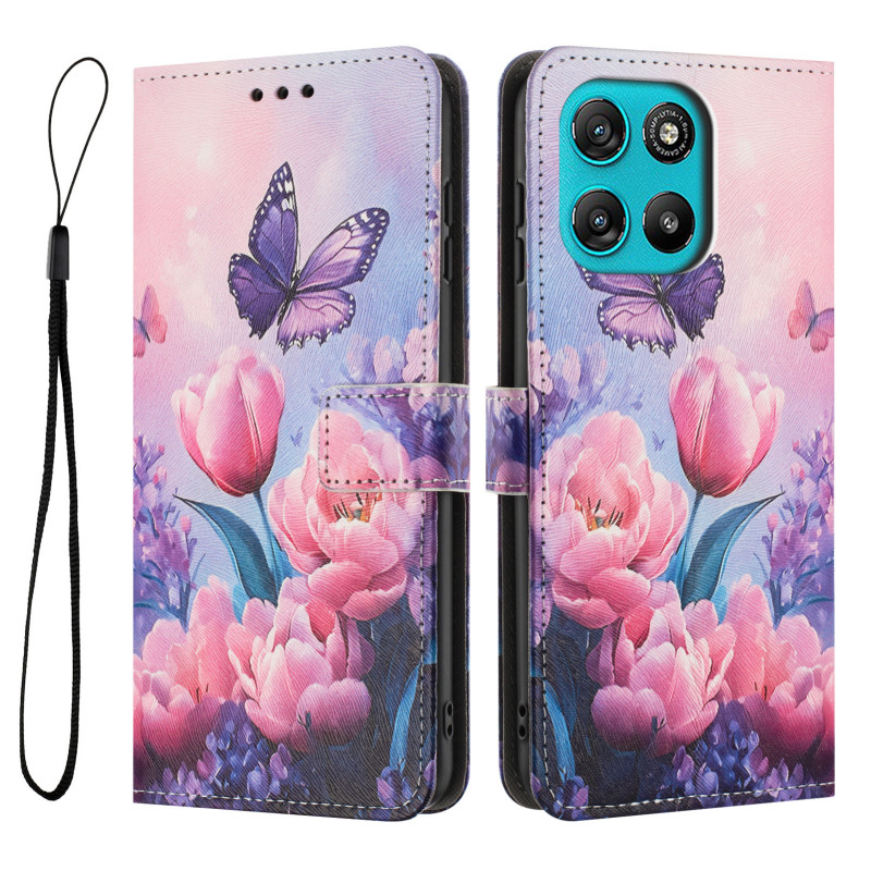 Housse Moto G67 Power / G57 Power Tulipes