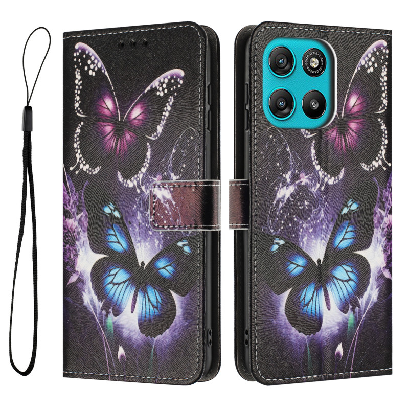 Housse Moto G67 Power / G57 Power Deux Papillons