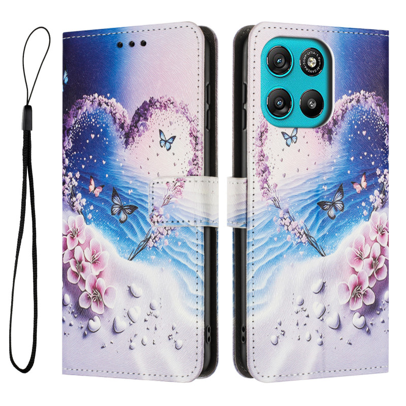 Housse Moto G67 Power / G57 Power Coeur Blanc