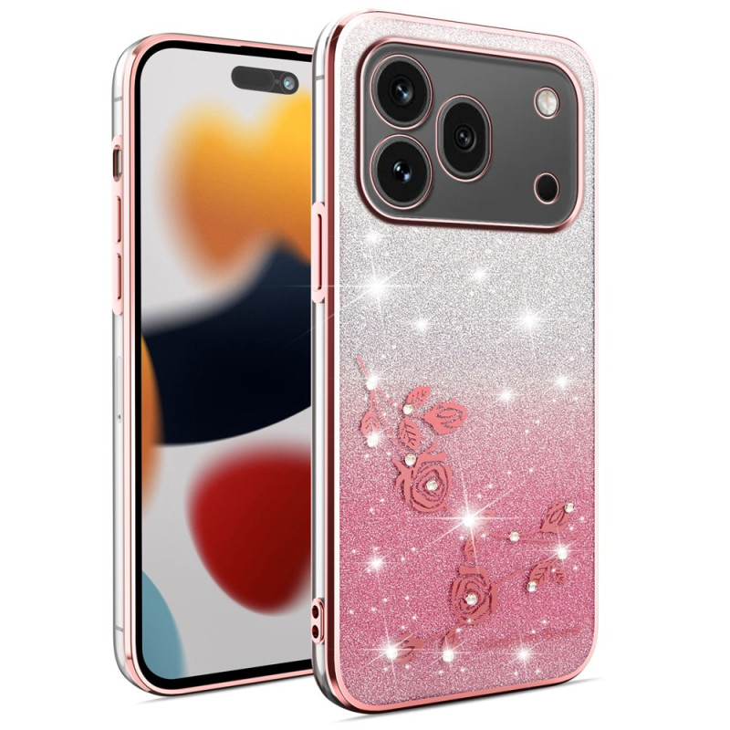 Coque Honor 600 Pro Strass et Fleurs KADEM
