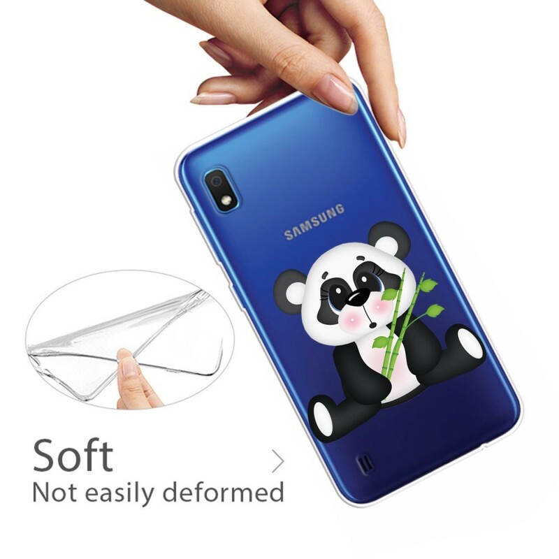 Coque Samsung Galaxy A10 Transparente Panda Triste