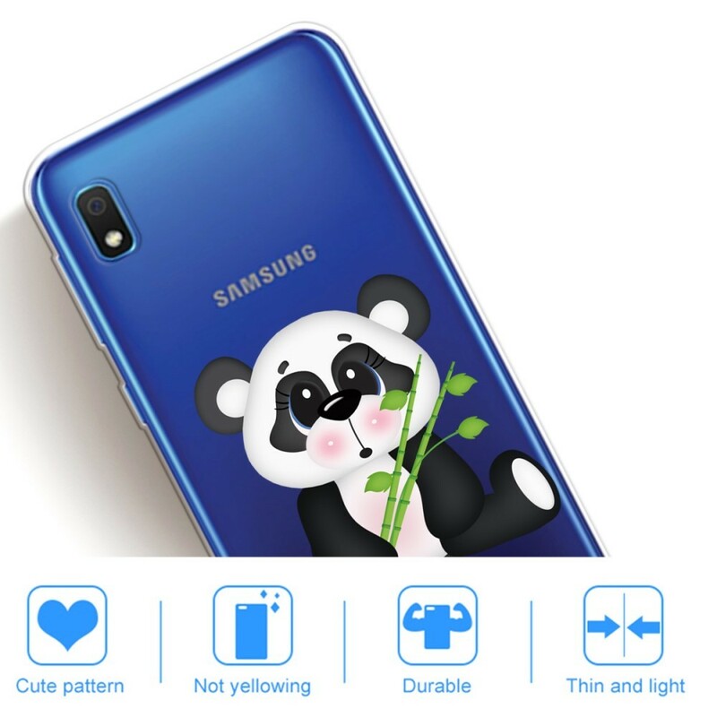 Coque Samsung Galaxy A10 Transparente Panda Triste