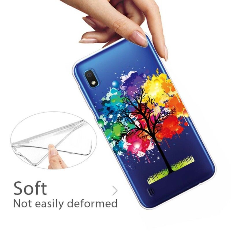 Coque Samsung Galaxy A10 Transparente Arbre Aquarelle