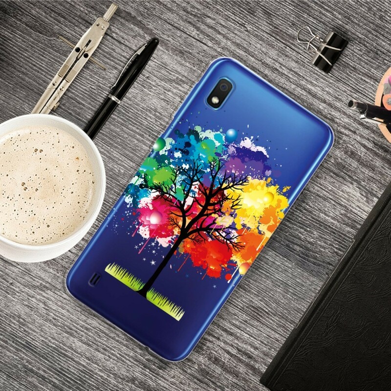 Coque Samsung Galaxy A10 Transparente Arbre Aquarelle