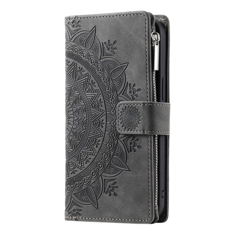 Housse Xiaomi 17T Pro Portefeuille Effet Daim Mandala