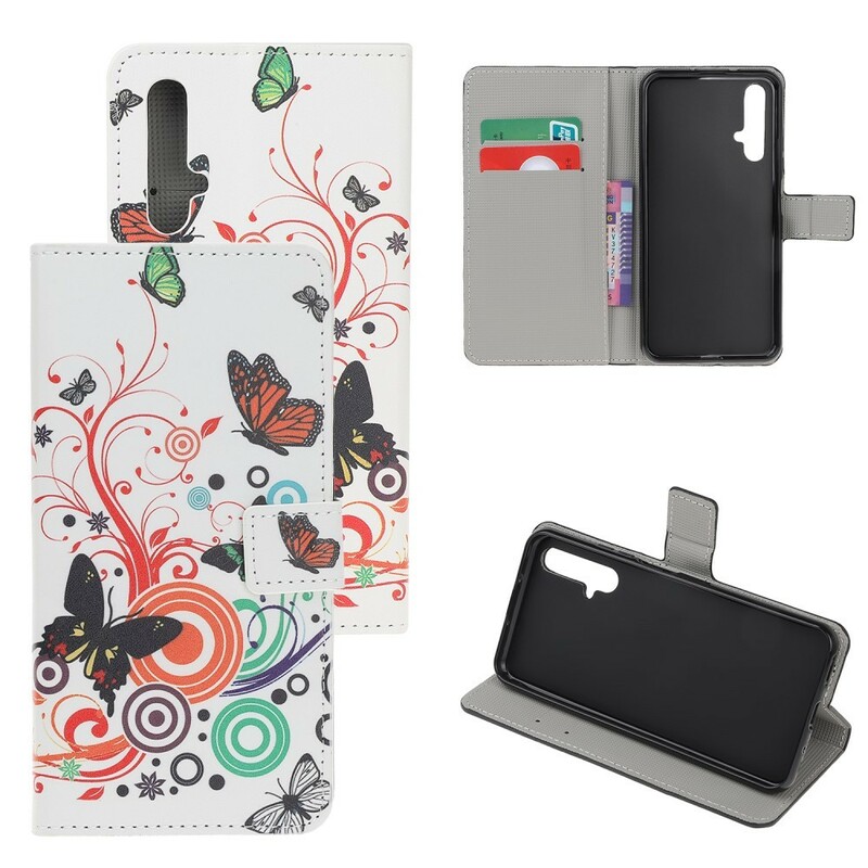 Housse Honor 20 Papillons et Fleurs Housse Honor 20 Papillons et Fleurs