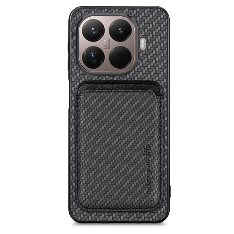 Coque Xiaomi 17T Pro Fibre Carbone Porte-Carte Détachable
