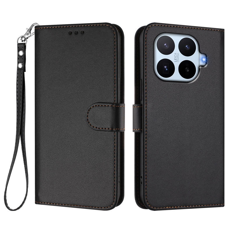 Housse Xiaomi 17T Pro Simili Cuir uni à Lanière