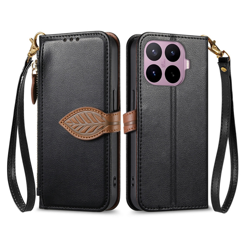 Housse Xiaomi 17T Fermoir Design Feuille