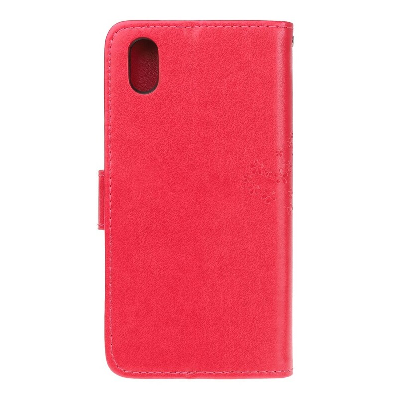 Housse Huawei Y5 2019 Arbre et Hiboux à Lanière