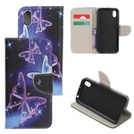 Housse Huawei Y5 2019 Papillons Neons Housse Huawei Y5 2019 Papillons Neons