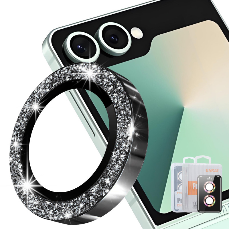 Lentille de Protection pour Samsung Galaxy Z Flip 8 Anneaux Strass