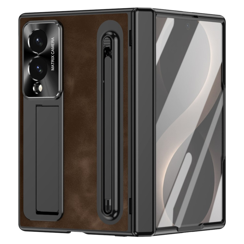 Coque Samsung Galaxy Z Fold 8 Effet Cuir avec Support et Stylet
