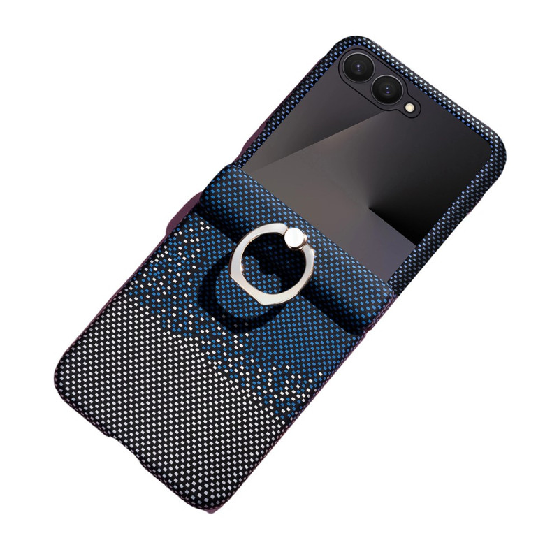 Coque Samsung Galaxy Z Flip 8 Anneau Support Design Rayé
