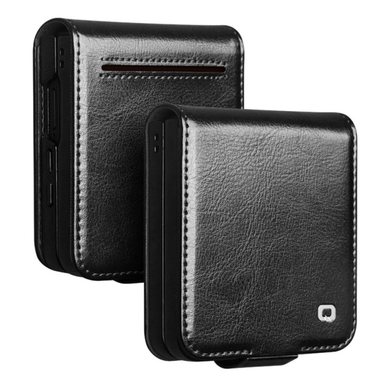 Housse Samsung Galaxy Z Flip 8 Véritable Cuir QIALINO