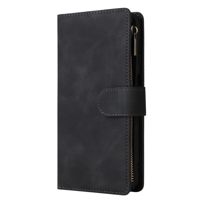 Housse Samsung Galaxy A27 5G Portefeuille avec Poche Zippée et Lanière