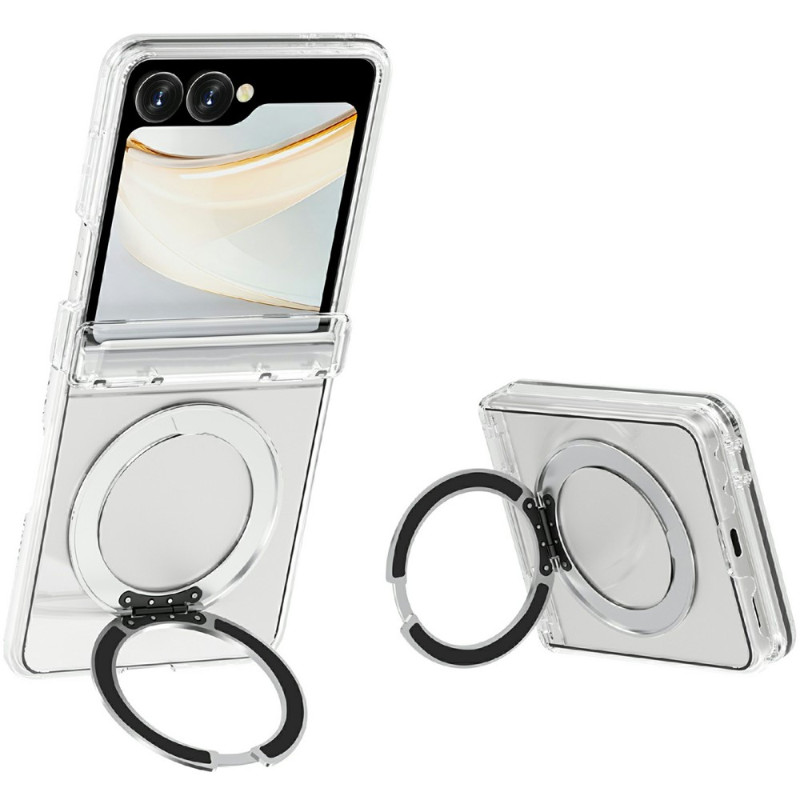 Coque Samsung Galaxy Z Flip 8 Magnétique Transparente avec Support Rotatif