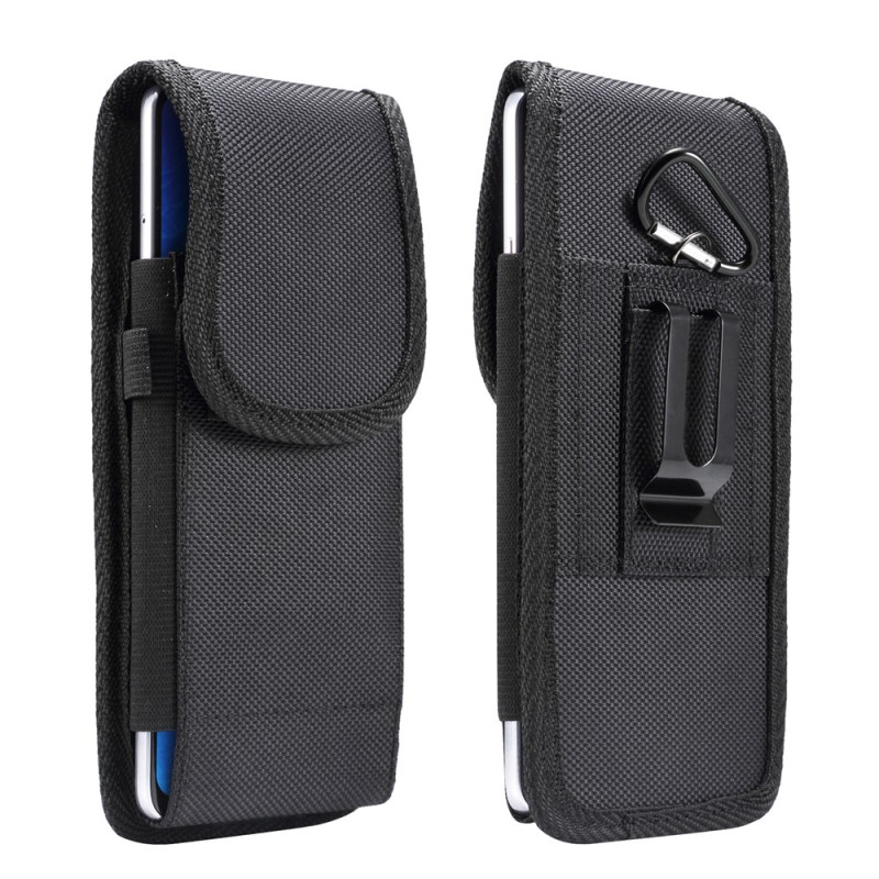 Étui Ceinture Universel en Tissu Oxford avec Porte-Cartes et Clip pour Smartphone 7,2 Pouces
