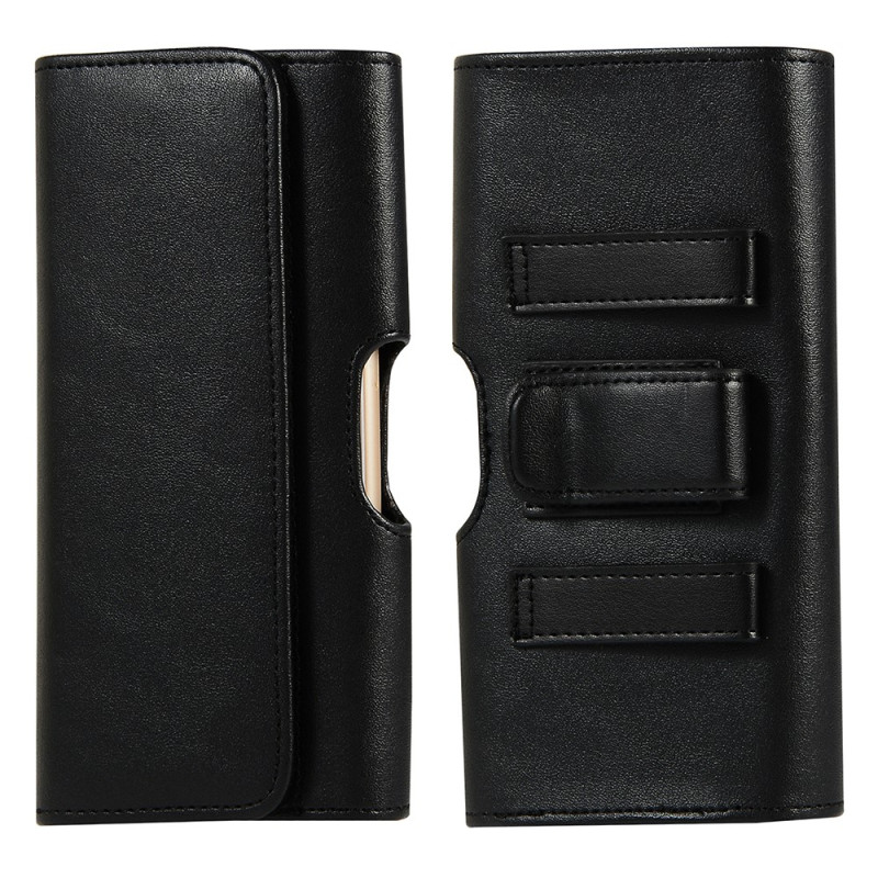 Étui Ceinture Horizontal en Cuir PU avec Clip pour Smartphone Universel