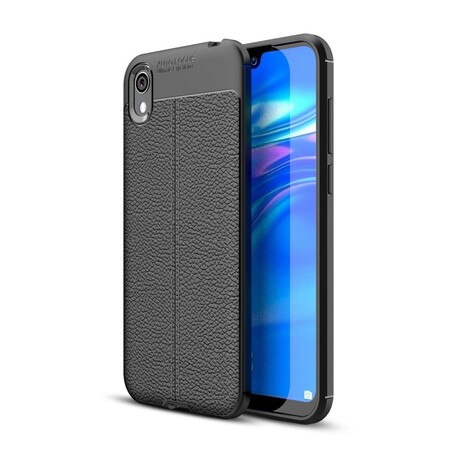 Coque Huawei Y5 2019 Effet Cuir Litchi Double line