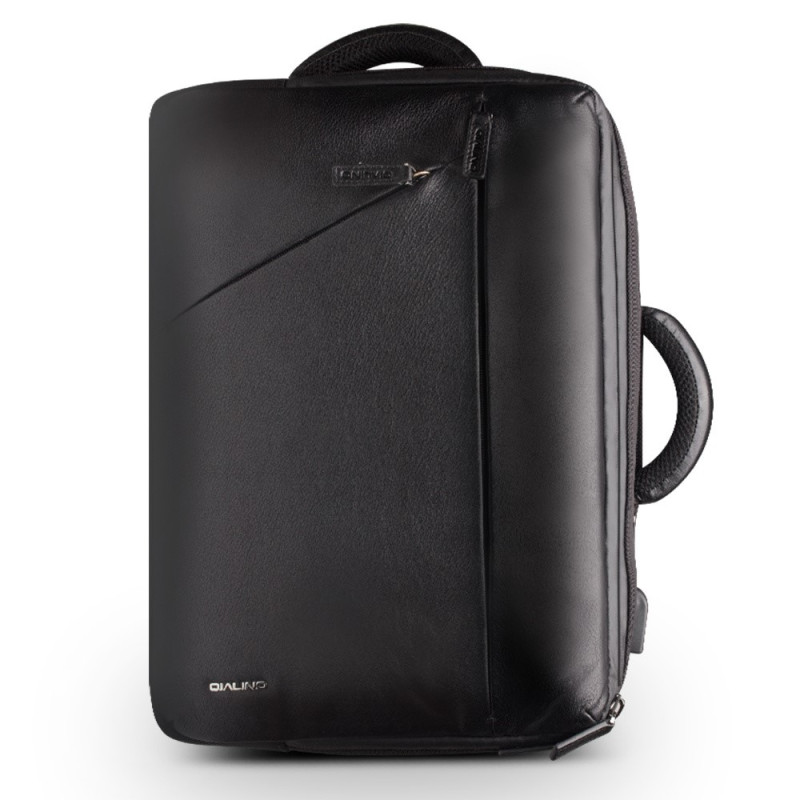 Sac Business Laptop 15 pouces Antivol en Cuir Véritable QIALINO