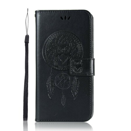 Housse Honor 20 Pro Effet Cuir Attrape Rêves Hibou