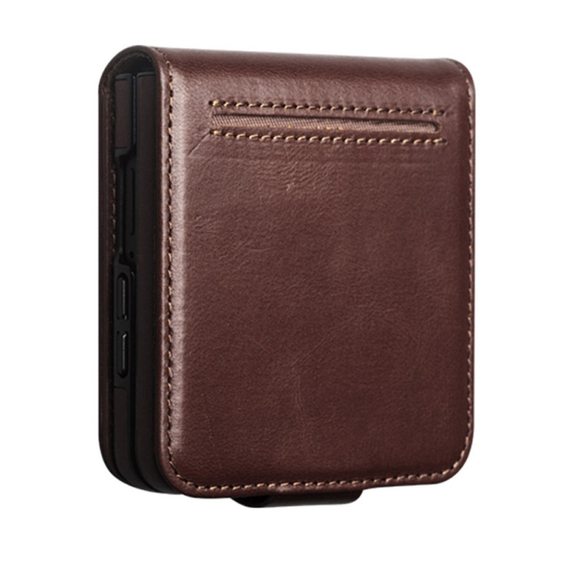 Coque Samsung Galaxy Z Flip 8 Cuir Véritable QIALINO