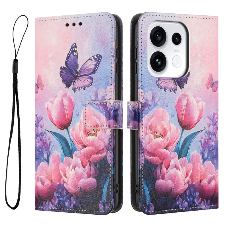 Housse Oppo Reno 16 / 16 Pro Tulipes Roses