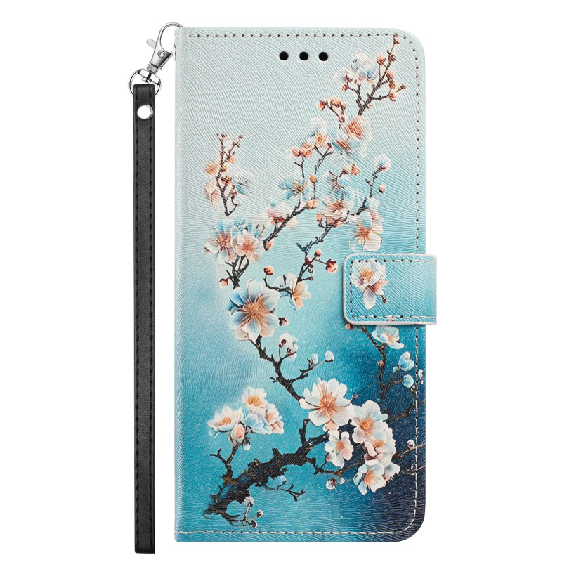 Housse Oppo Reno 16 / 16 Pro Fleurs de Prunier à Lanière