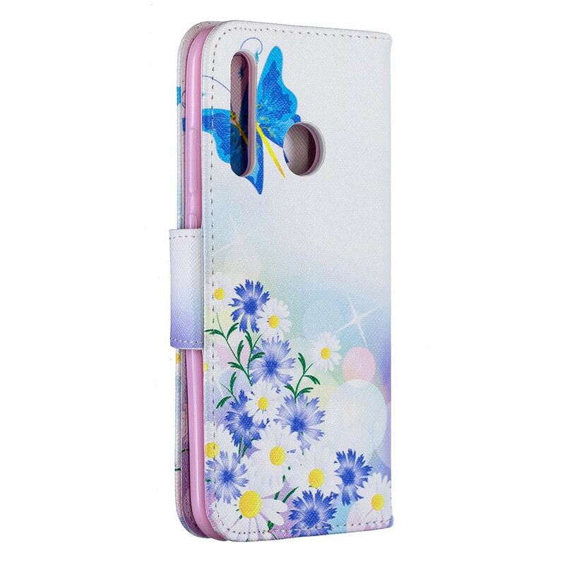 Housse Huawei P Smart Plus 2019 Papillons et Fleurs Peints Housse Huawei P Smart Plus 2019 Papillons et Fleurs Peints