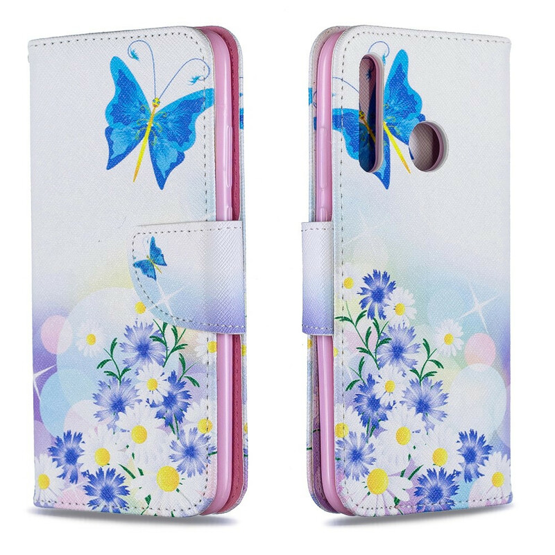 Housse Huawei P Smart Plus 2019 Papillons et Fleurs Peints Housse Huawei P Smart Plus 2019 Papillons et Fleurs Peints